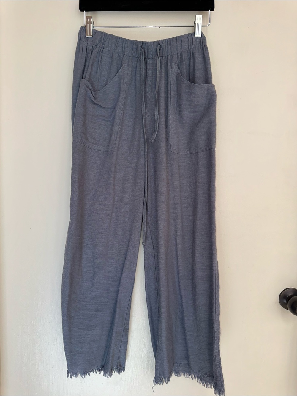 Three Bird Nest Slate Gray Wide Leg Drawstring Pants